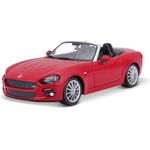 Bauer Spielwaren 18-21083R Fiat 124 Spider Modellauto im Maßstab 1:24, rot