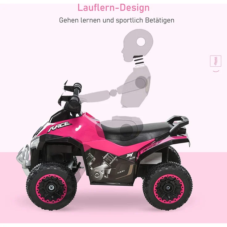 Rutscherfahrzeug mit Licht und Musik (Farbe: rosa) – Bild 4