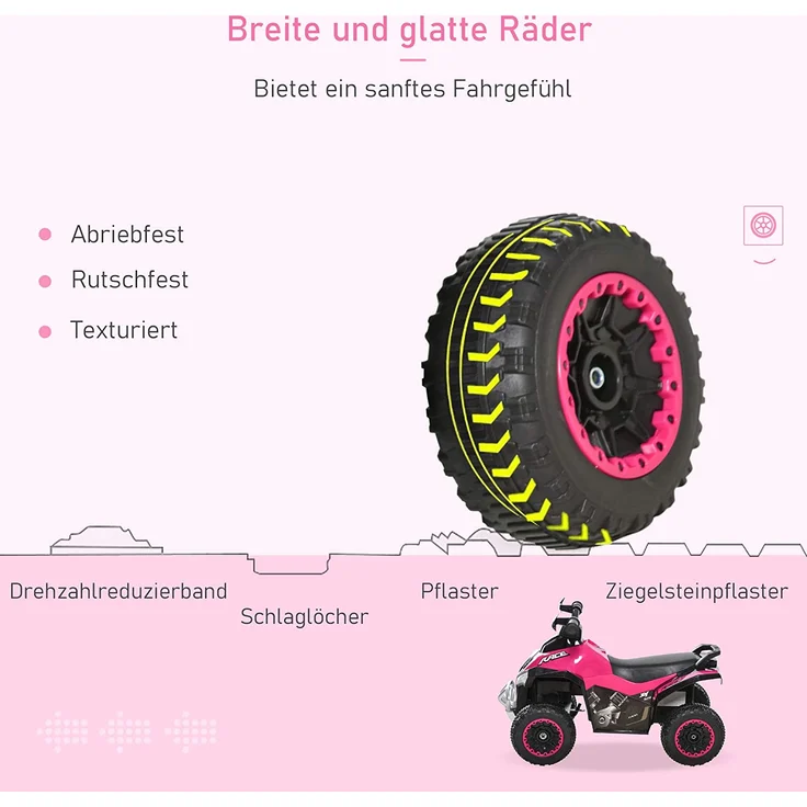 Rutscherfahrzeug mit Licht und Musik (Farbe: rosa) – Bild 7