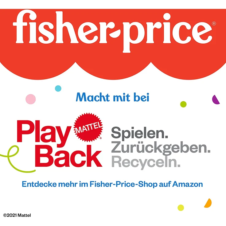 Fisher-Price FFC84 - Babys Erste Bausteine Baby Spielzeug Formensortierspiel mit Spielwürfeln und Eimer zum Verstauen ab 6 Monaten – Bild 6