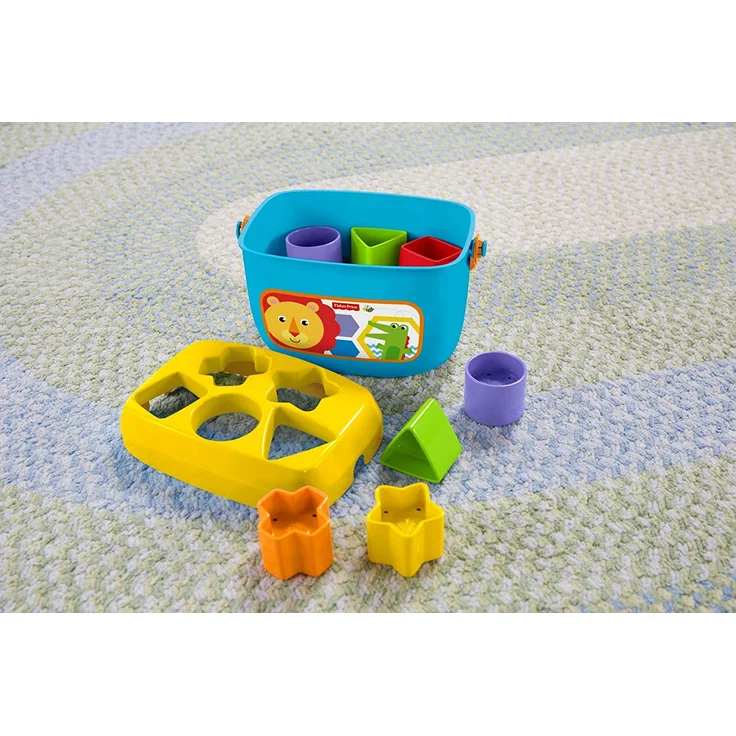 Fisher-Price FFC84 - Babys Erste Bausteine Baby Spielzeug Formensortierspiel mit Spielwürfeln und Eimer zum Verstauen ab 6 Monaten – Bild 3