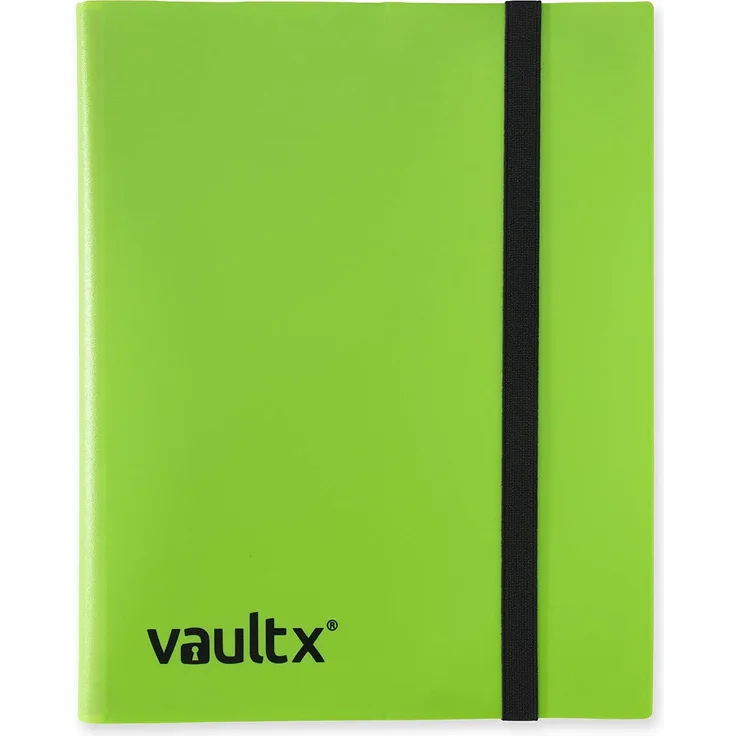 Vault X Sammelkarten-Album - 9 Fächer Sammelkarten Trading Cards Mappe - 360 Fächer mit Seitenöffnung für Spielkarten zum sammeln und tauschen (grün)