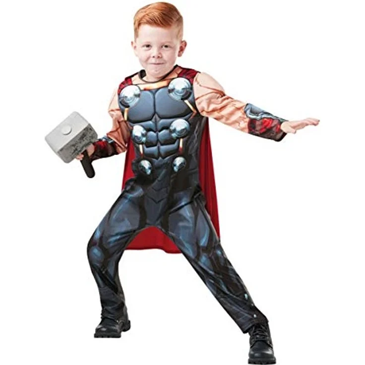 Rubie 's 640891 9–10 Marvel Avengers Thor Deluxe Kind Kostüm, Jungen, one size – Bild 1