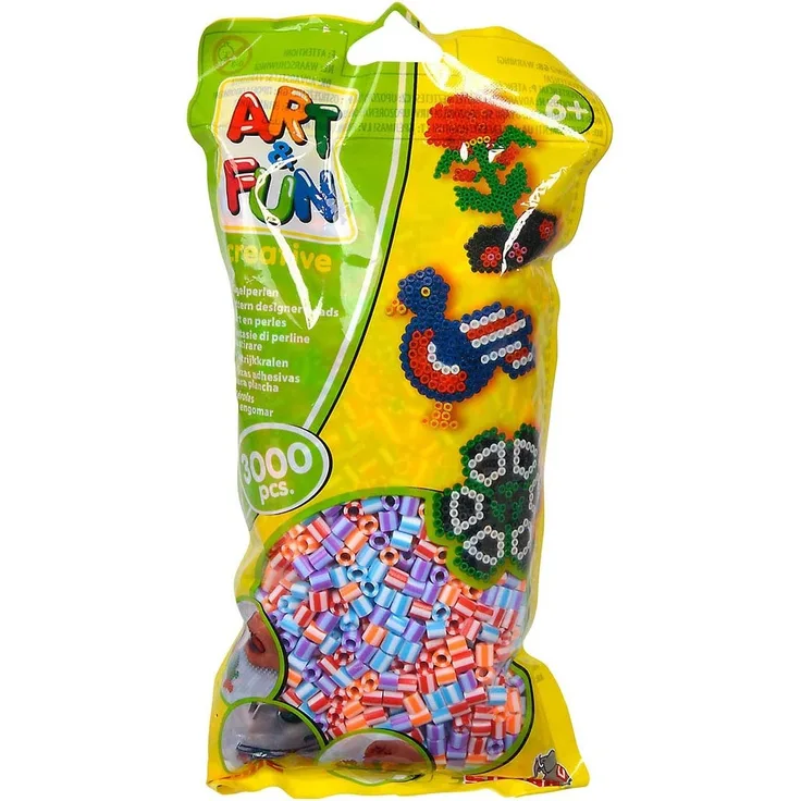 Simba 106374414 Art and Fun 3.000 Bügelperlen im Beutel