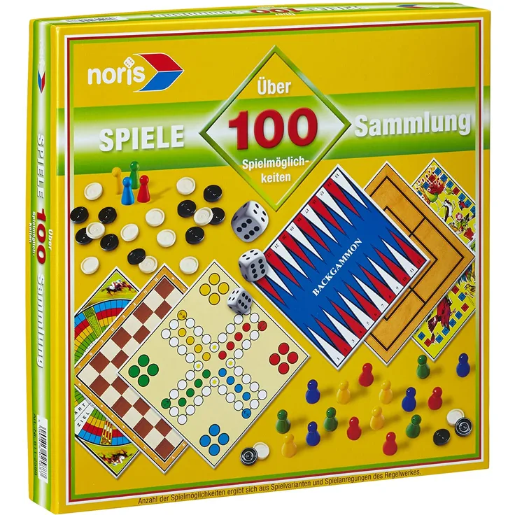 Noris 606112588 - Spielesammlung mit 100 Spielmöglichkeiten