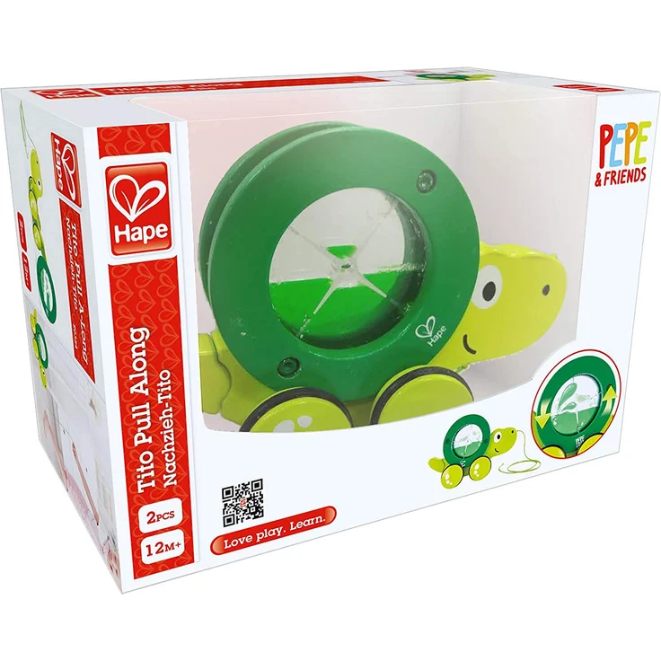 Hape E0354 Nachziehschildkröte Tito Spielzeug – Bild 6