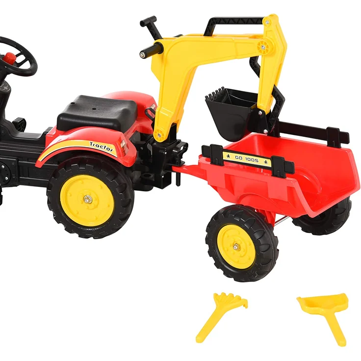 HOMCOM Tretbagger mit Fontlader rot – Bild 9