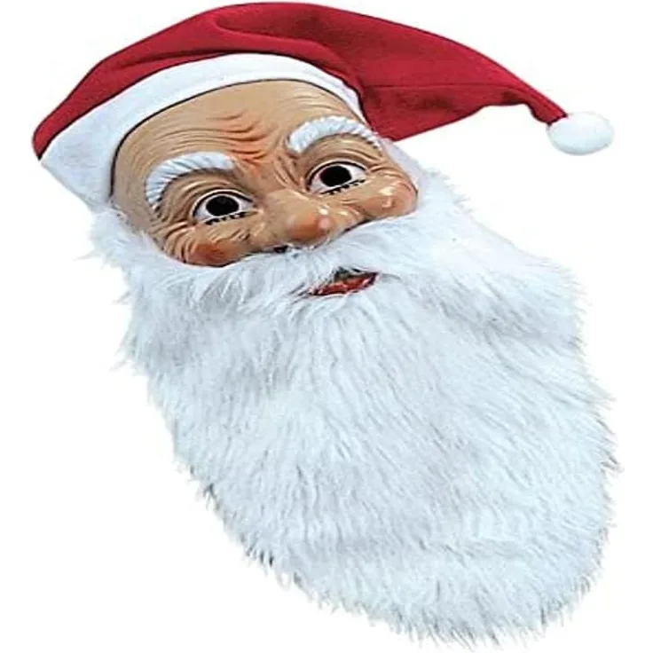 Nikolaus Maske mit Bart und Mütze