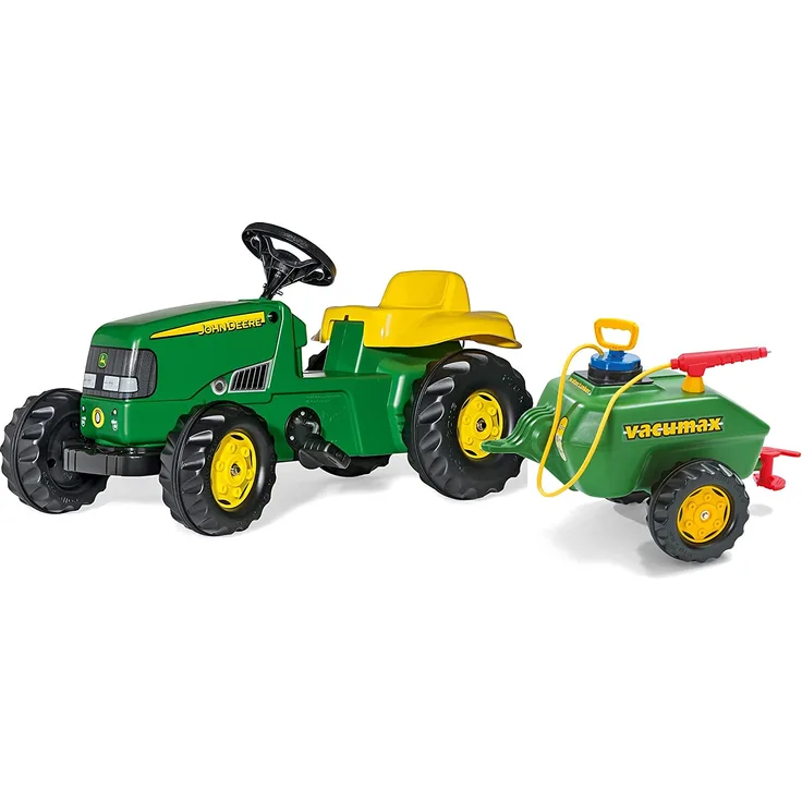 Rolly Toys rollyKid John Deere Trettraktor + Vacumax Anhänger Tretfahrzeug