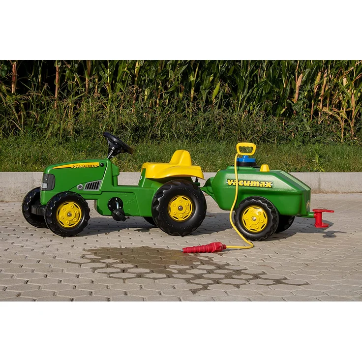 Rolly Toys rollyKid John Deere Trettraktor + Vacumax Anhänger Tretfahrzeug – Bild 4
