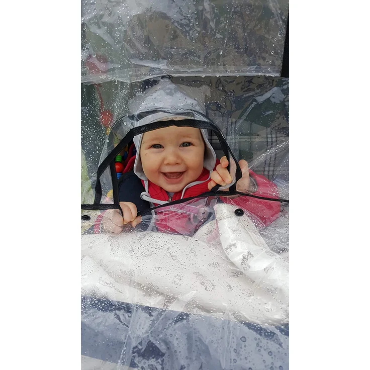 universal Regenhülle Zwillingswagen Baby transparent – Bild 8