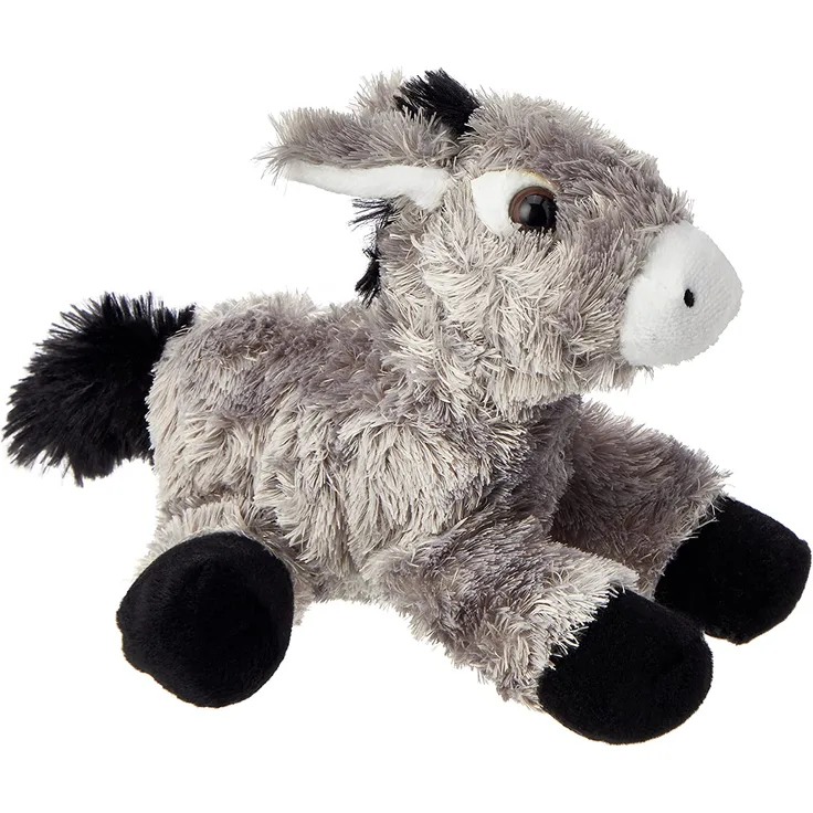 Aurora, 12504, Mini Flopsie Esel, 20cm, Plüschtier, grau