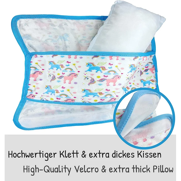 HECKBO Auto Schlafkissen Einhorn Motiv für Kinder Mädchen Jungen - maschinenwaschbar – kuschelweich - Auto Gurtkissen, Gurtschoner, Gurtschutz Sitzerhöhung, Auto Kissen, Reisekissen, Urlaub – Bild 4