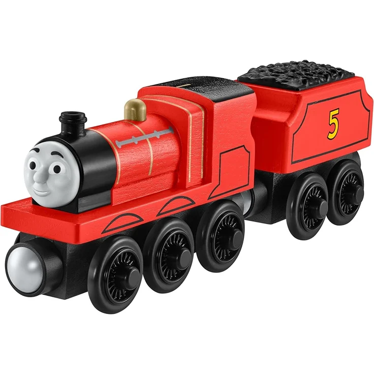 Mattel Fisher-Price Y4070 - Thomas und seine Freunde Holzlokomotive James, groß – Bild 1
