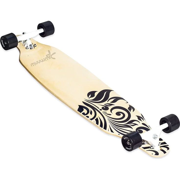 muuwmi Longboard ABEC 7 Wood – Bild 2
