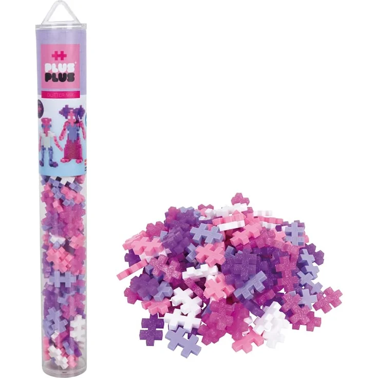 Plus-Plus Tube Mini Glitzer: 100 Bausteine – Bild 1