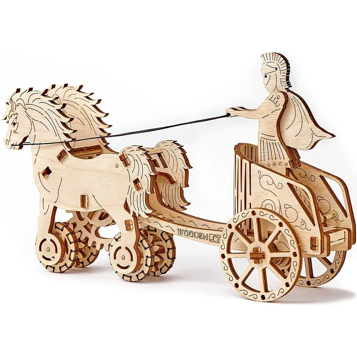 HQ Windspiration WR301 Roman Chariot 3D-Holzfunktionsbausätze, Natur, 22 x 13 x 5,5 cm