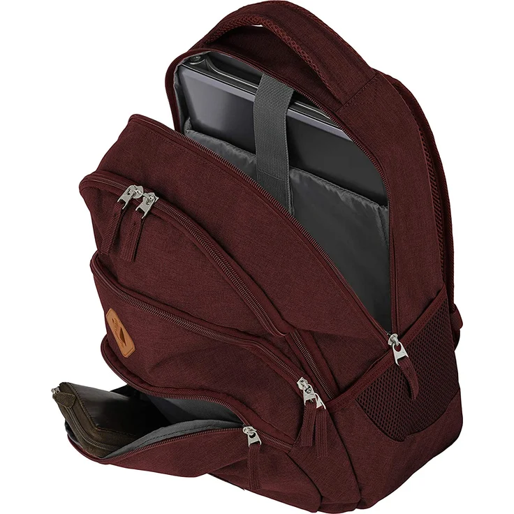 Travelite Basics Rucksack mit Laptopfach Schulrucksack Daypack Backpack Bordeaux – Bild 4