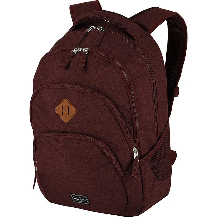 Travelite Basics Rucksack mit Laptopfach Schulrucksack Daypack Backpack Bordeaux – Bild 2