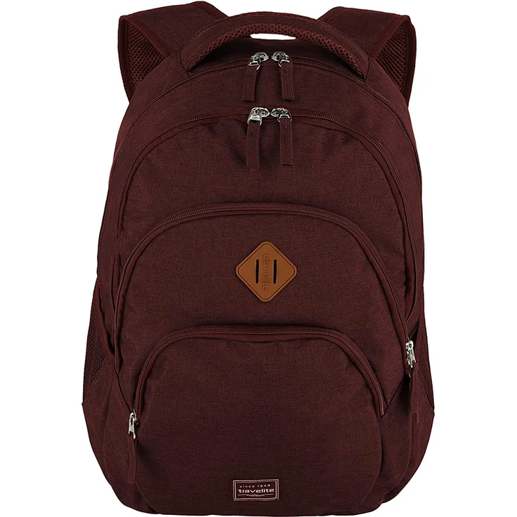 Travelite Basics Rucksack mit Laptopfach Schulrucksack Daypack Backpack Bordeaux – Bild 1