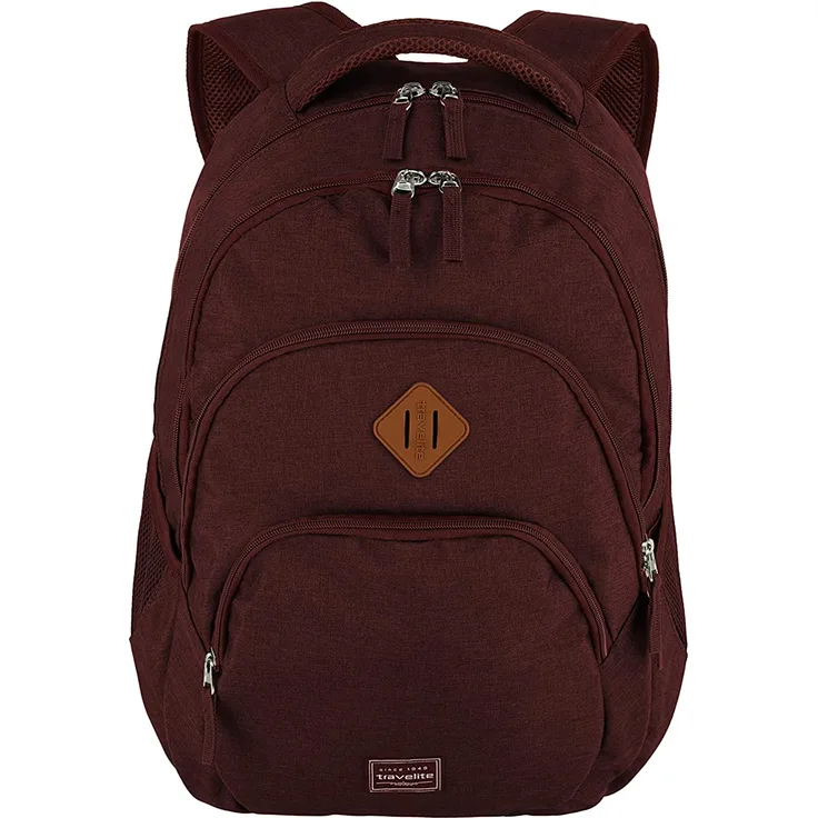 Travelite Basics Rucksack mit Laptopfach Schulrucksack Daypack Backpack Bordeaux