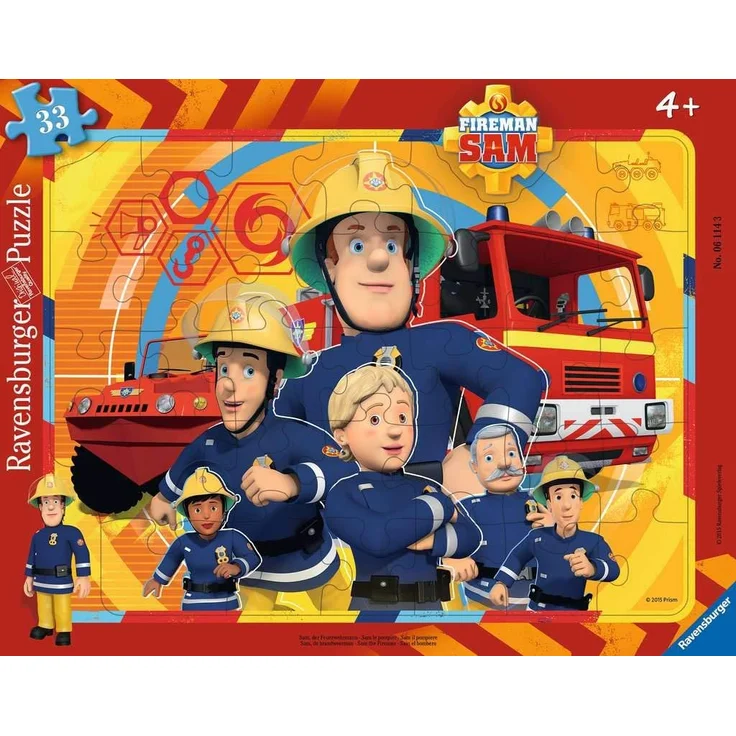 Ravensburger Kinderpuzzle 06114 - Sam, der Feuerwehrmann - Rahmenpuzzle – Bild 1