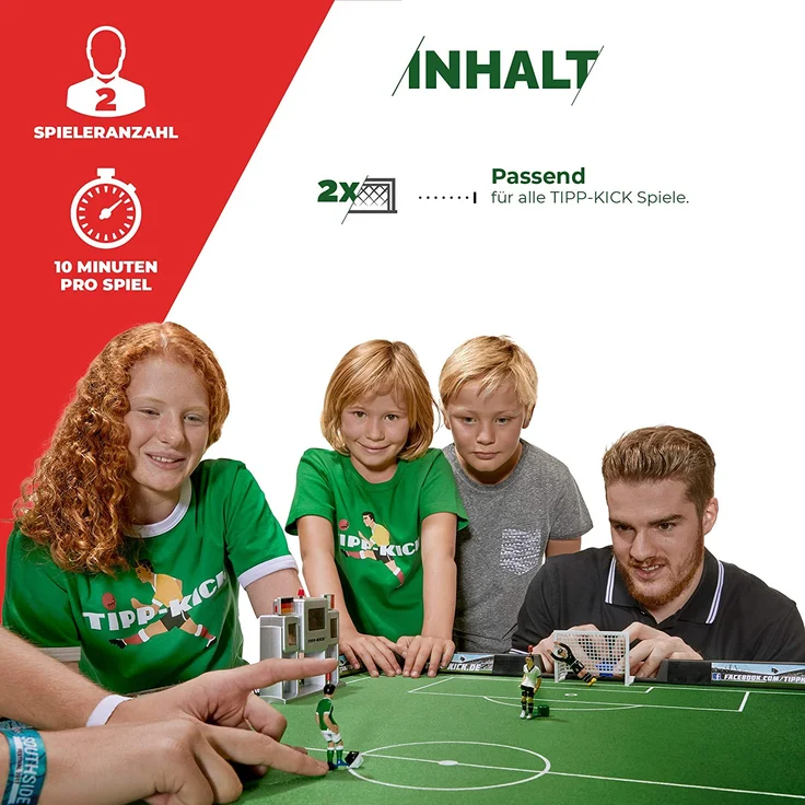 TIPP-KICK Plastiktore-Set I 2-teiliges Set I Original Zubehör Spiel I Ersatzteile I Weiß – Bild 3