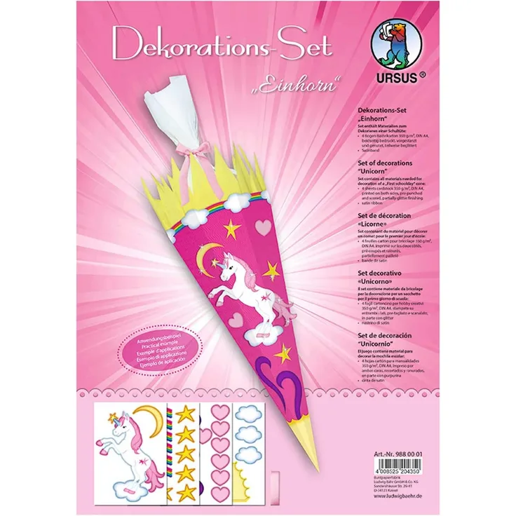 Dekorations-Set ''Einhorn''