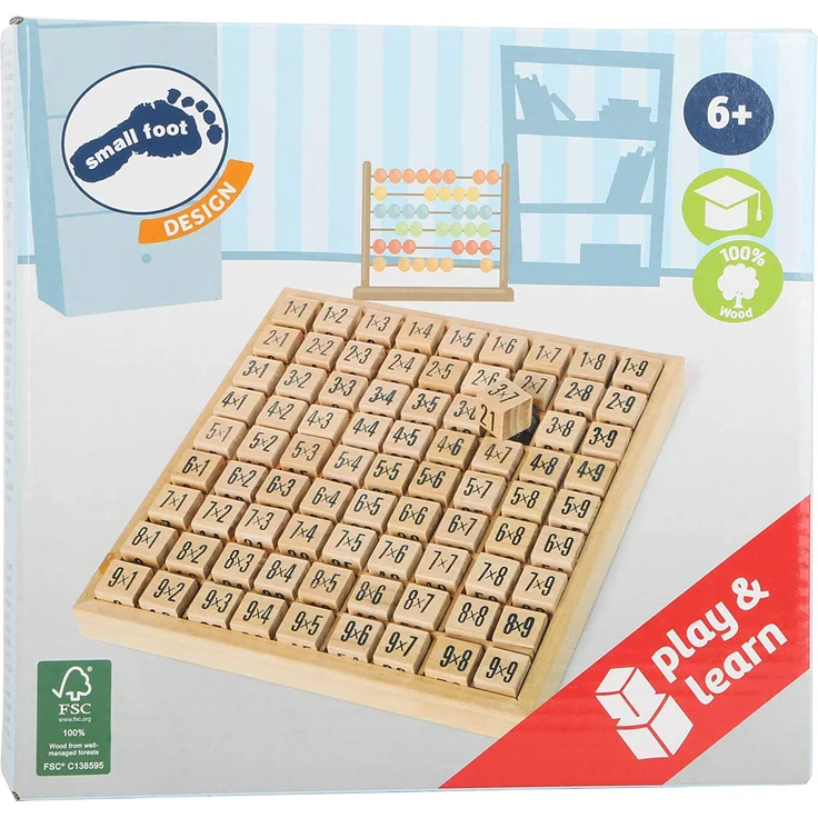 small foot 7583 Rechenbrett 'Das kleine 1x1' aus Holz, auf spielerische Art und Weise Rechnen lernen, ab 7 Jahre – Bild 9