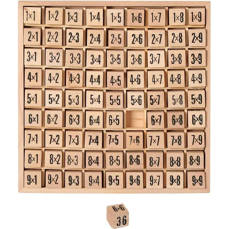 small foot 7583 Rechenbrett 'Das kleine 1x1' aus Holz, auf spielerische Art und Weise Rechnen lernen, ab 7 Jahre – Bild 1