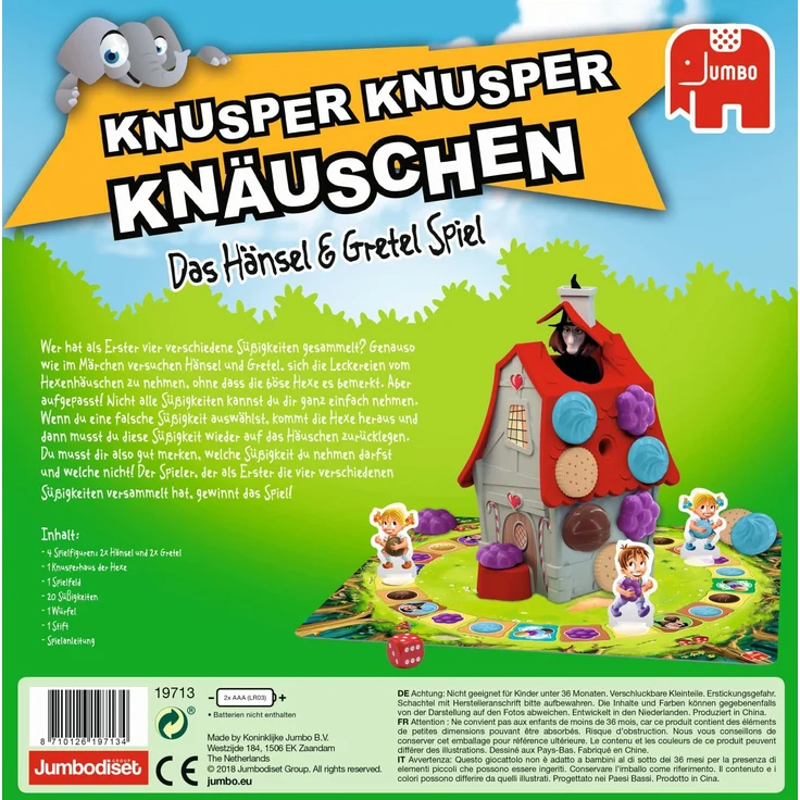 Jumbo Spiele - Knusper Knusper Knäuschen - Kinderspiel mit Hänsel und Gretel - Ab 4 Jahren - Art. Nr. 19713 – Bild 7