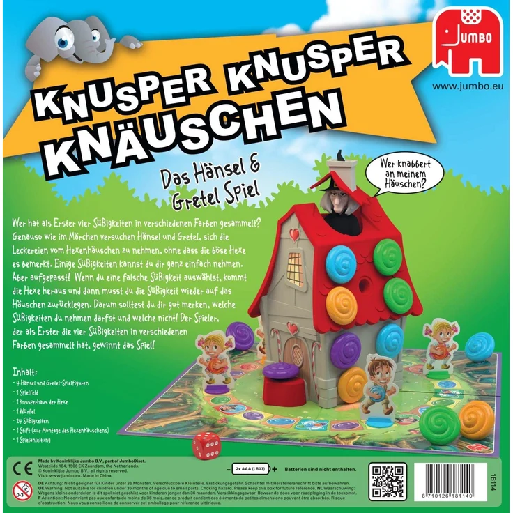 Jumbo Spiele - Knusper Knusper Knäuschen - Kinderspiel mit Hänsel und Gretel - Ab 4 Jahren - Art. Nr. 19713 – Bild 8