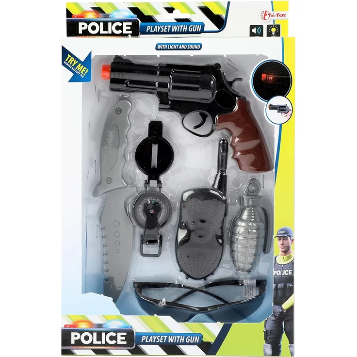 Toi-Toys Polizeiset mit Gewehr 6-teilig