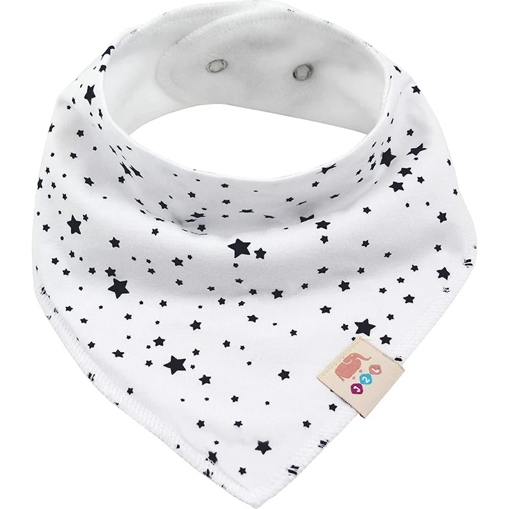 Baby Dreieckstücher 8 Stück Halstuch süße unisex aus Baumwolle mit verstellbaren Druckknöpfen Spucktuch Lätzchen für Kleinkinder Jungen und Mädchen (Set Unisex) – Bild 4