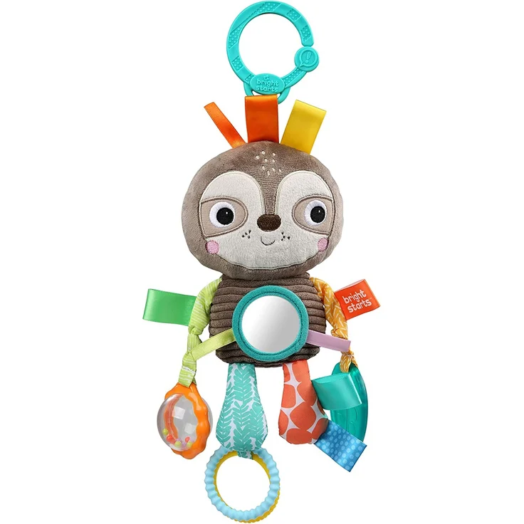 Bright Starts - Playful Pals - Greifling Faultier - Rassel Beißring Knistereleme – Bild 1