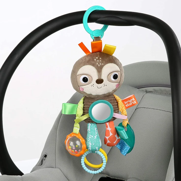 Bright Starts - Playful Pals - Greifling Faultier - Rassel Beißring Knistereleme – Bild 3
