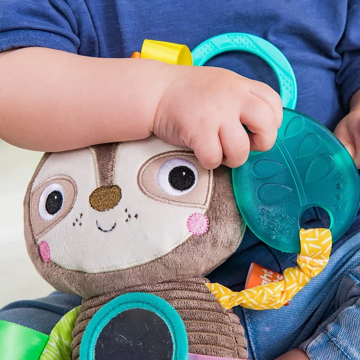 Bright Starts - Playful Pals - Greifling Faultier - Rassel Beißring Knistereleme – Bild 7