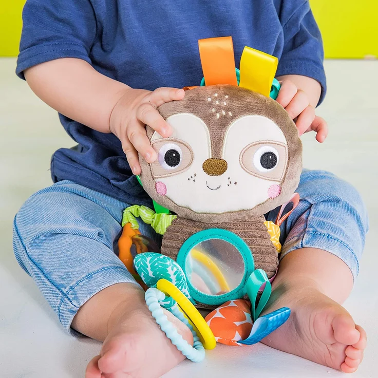 Bright Starts - Playful Pals - Greifling Faultier - Rassel Beißring Knistereleme – Bild 4