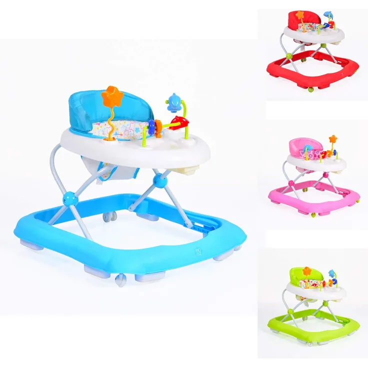 Cangaroo Walker EKO Lauflernhilfe für Babys mit fröhlichem Spielecenter für Baby ab 6 Monaten, blau