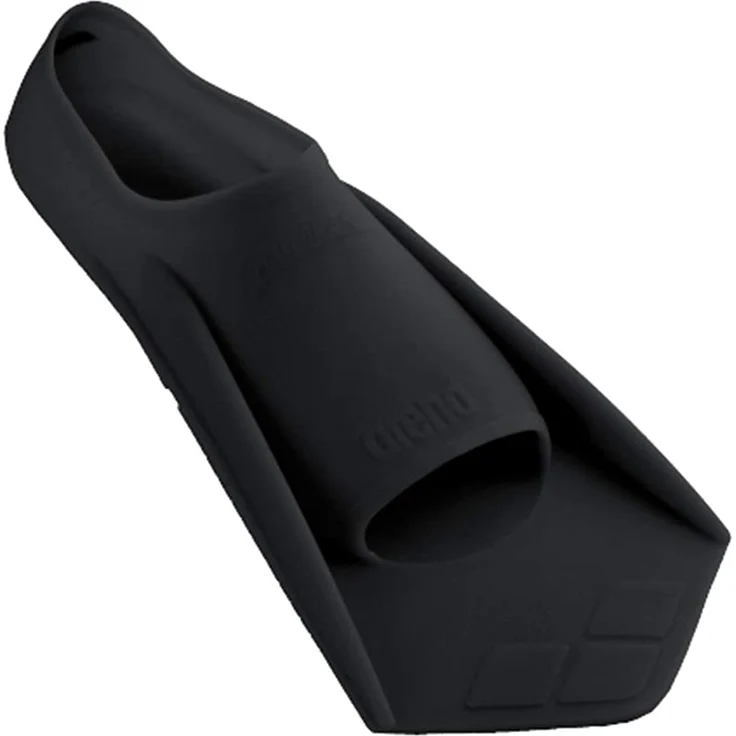 arena Unisex Wettkampf Trainingsflossen Kurzflossen Powerfin zur Verbesserung der Beintechnik, Black-Silver (51), 33-34 – Bild 1