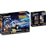 PLAYMOBIL 2er Set: 70317 Back to the Future DeLorean + 70459 Back to the Future Marty McFly und Dr. Emmett Brown