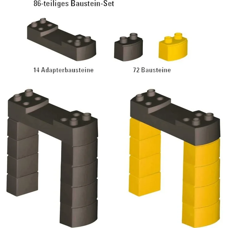 Märklin my world 72221 - Baustein-Set „Hochbahn Steigung & Gefälle“, Spur H0