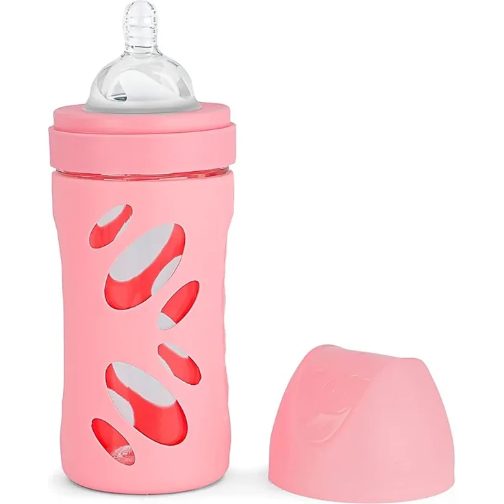 TWISTSHAKE Glasflasche Anti-Kolik 260 ml in pastell pink