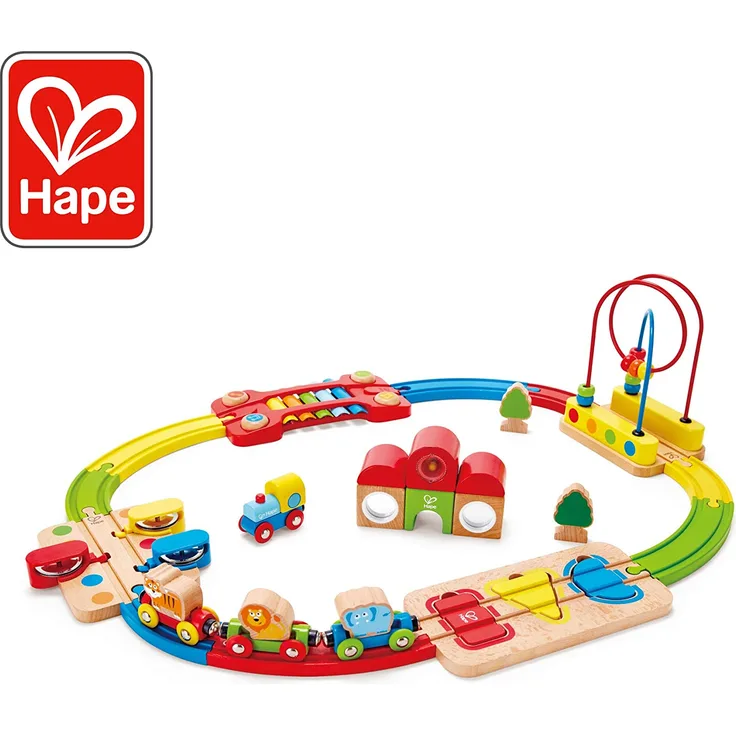 Hape 3826 Regenbogen-Puzzle Eisenbahnset