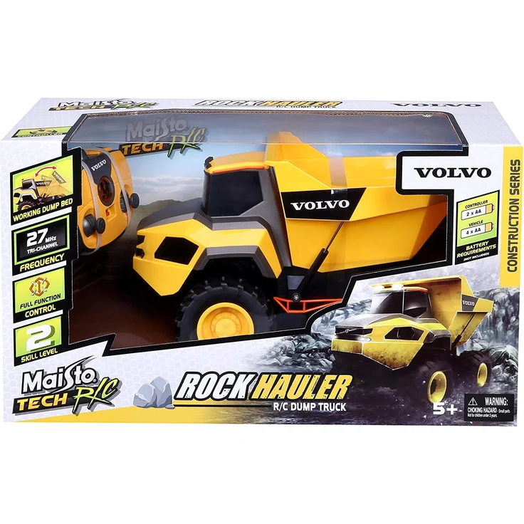 Maisto Tech R/C Volvo A25 Hauler: Ferngesteuerter Kipper mit Kippfunktion, mit Stick-Controller, ab 8 Jahren, 30 cm, gelb (582056) – Bild 7