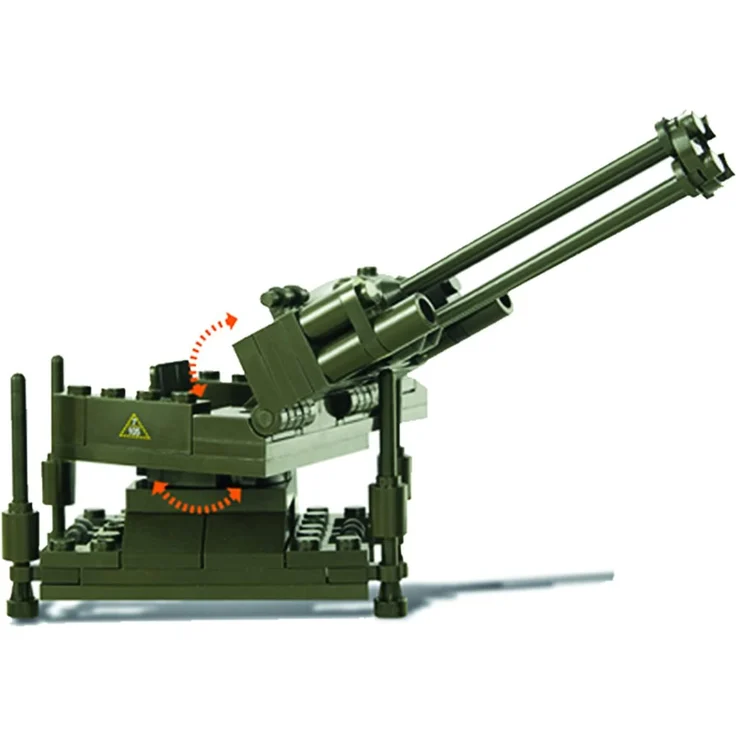 Sluban ARMY M38-B0302 - Mobile Flak - Flugabwehrgeschütz-Wagen - 306 Teile – Bild 3