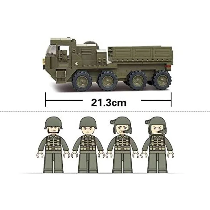 Sluban ARMY M38-B0302 - Mobile Flak - Flugabwehrgeschütz-Wagen - 306 Teile – Bild 6