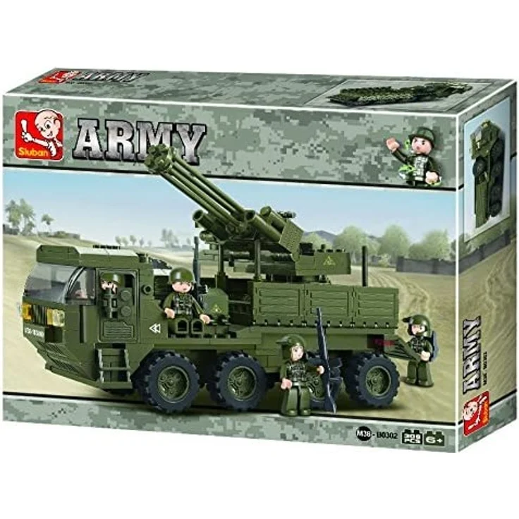 Sluban ARMY M38-B0302 - Mobile Flak - Flugabwehrgeschütz-Wagen - 306 Teile – Bild 7
