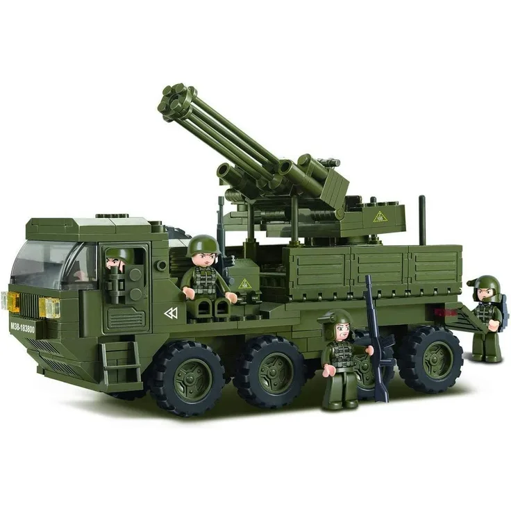Sluban ARMY M38-B0302 - Mobile Flak - Flugabwehrgeschütz-Wagen - 306 Teile