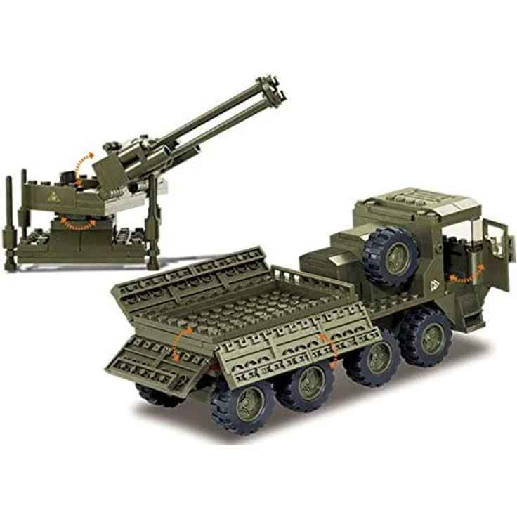 Sluban ARMY M38-B0302 - Mobile Flak - Flugabwehrgeschütz-Wagen - 306 Teile – Bild 5